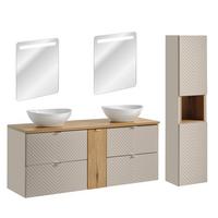 BADMÖBEL 140.4cm Manoa 2er-Set Kaschmir - Kaschmir, Holzwerkstoff (140.4/59/40cm) - Petits-meubles