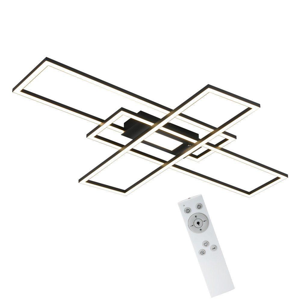 LED-DECKENLEUCHTE Lund 70/99/7cm - Schwarz, Metall (99/70/7cm) - Nettlife