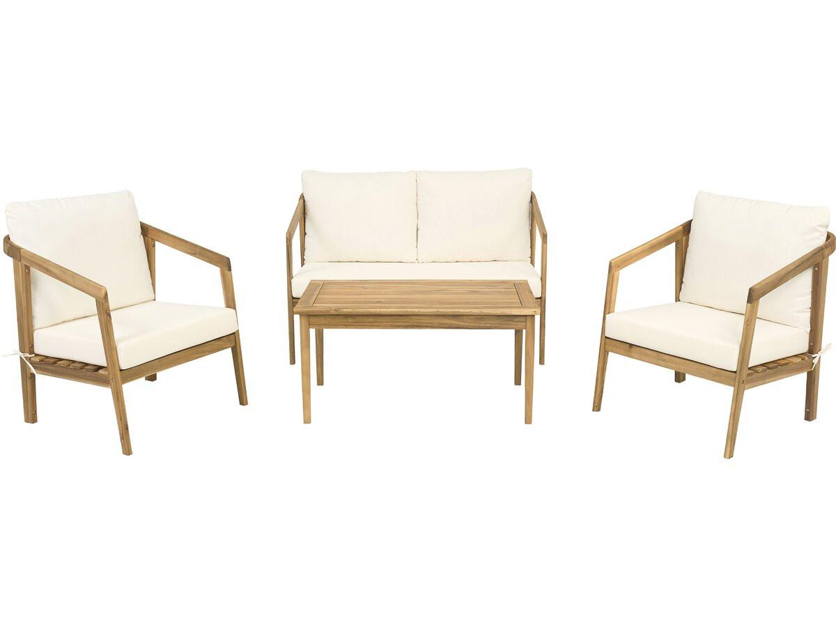 GARTENSITZGRUPPE presley beige - Beige, Holz - Habitat Garten
