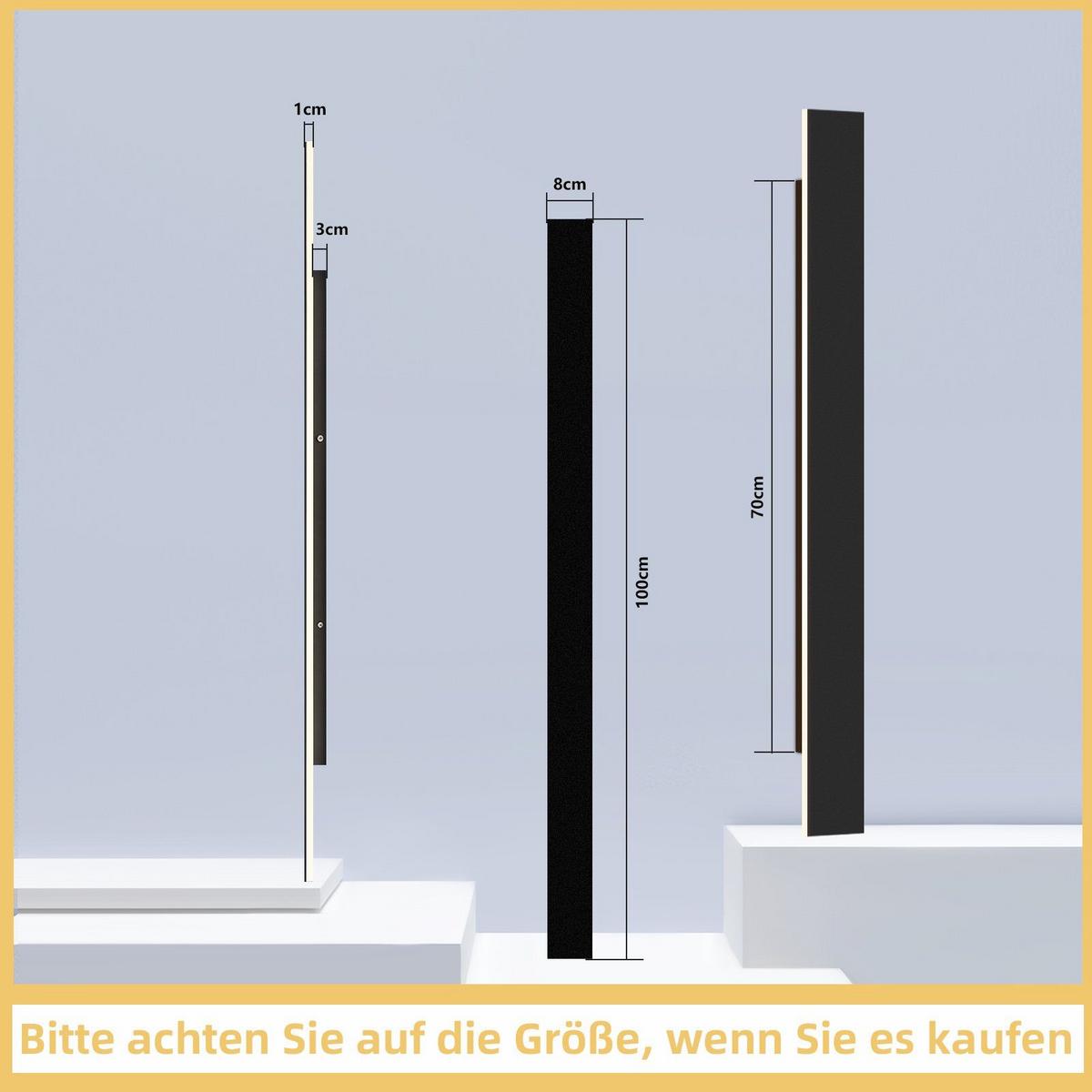 LED WANDLEUCHTE Christine - Schwarz, Metall (8/4/100cm) - Nettlife