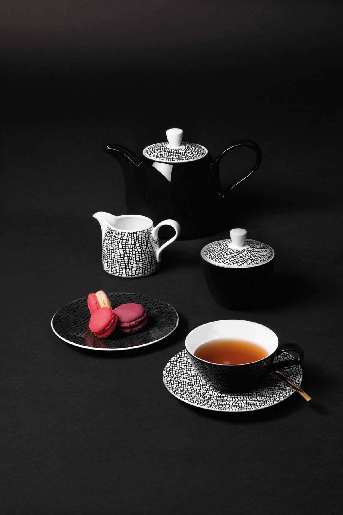 TEESERVICE Life Fashion Glamorous Black 18-tlg. - Schwarz, Keramik (2/2/2cm) - Seltmann Weiden