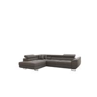 ECKSOFA Carmelo In Nova - Grau, Holzwerkstoff/Textil (275/202cm) - Fun Möbel