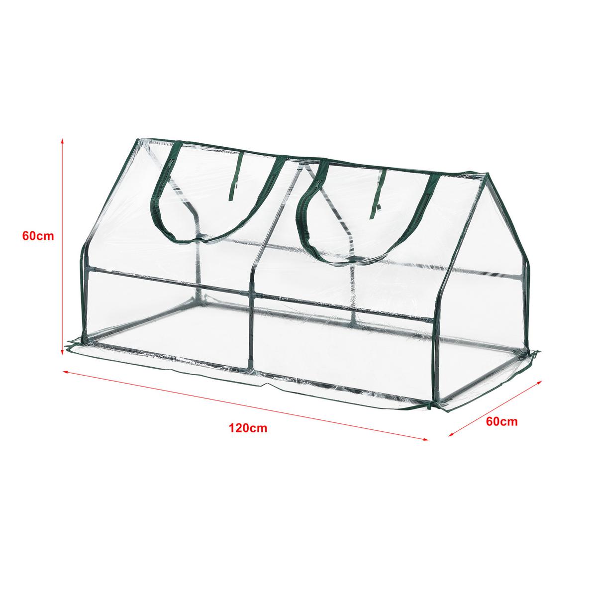 GEWÄCHSHAUS Laubach - Transparent, Kunststoff (120/60/60cm) - [en.casa]
