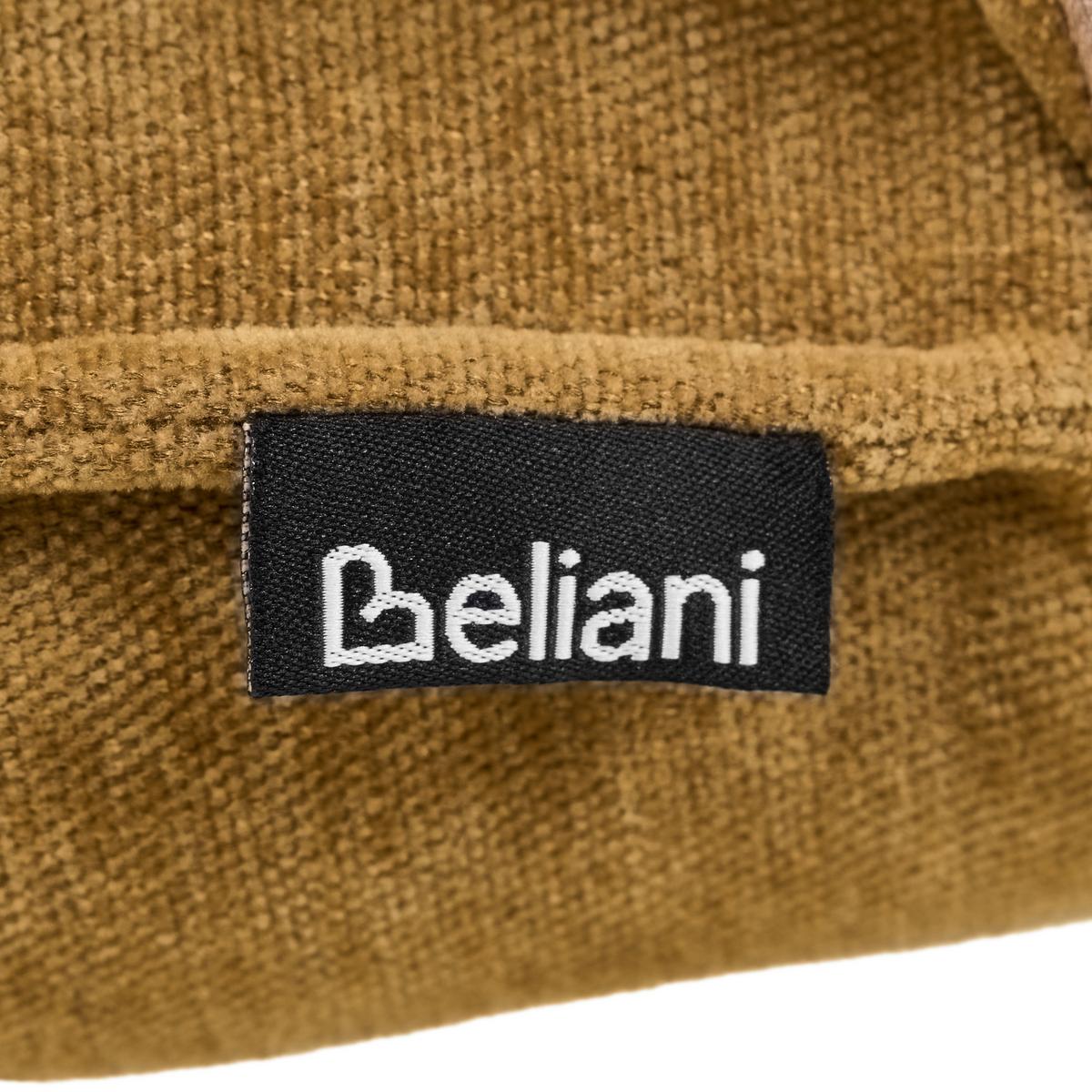 STUHL 2er-Set drehbar Chenillegewebe Senfgelb Worcester - Gelb, Textil/Metall (48/80/65cm) - Beliani