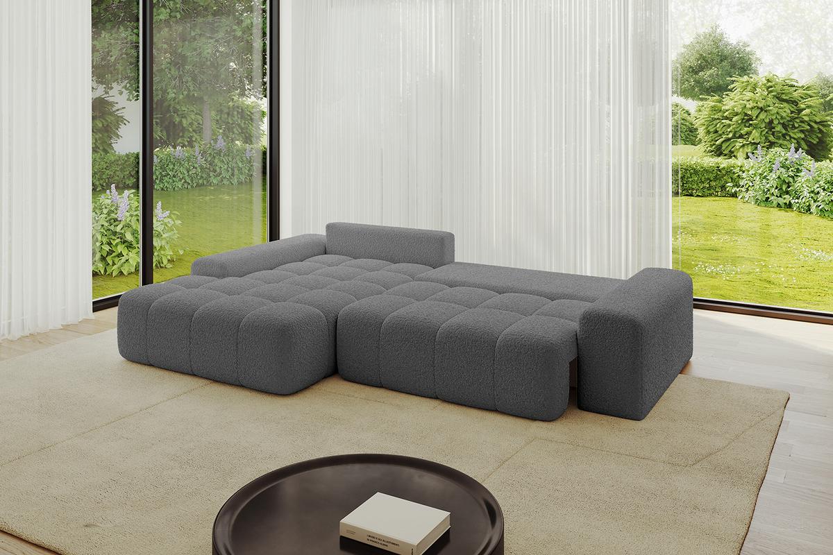 ECKSOFA Ottomane Links ENSI-L - 267x164x69 cm Platinfarben - Platinfarben, Holzwerkstoff/Kunststoff (267/164cm) - ALTDECOR