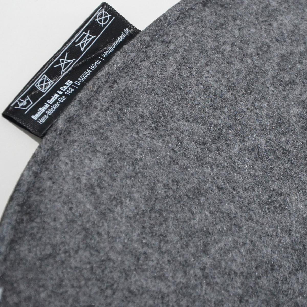 FILZ-SITZKISSEN zum Wenden, 2er Set 40/37/2,5 cm, Grau - Grau, Kunststoff (40/37/1cm) - Dunedesign