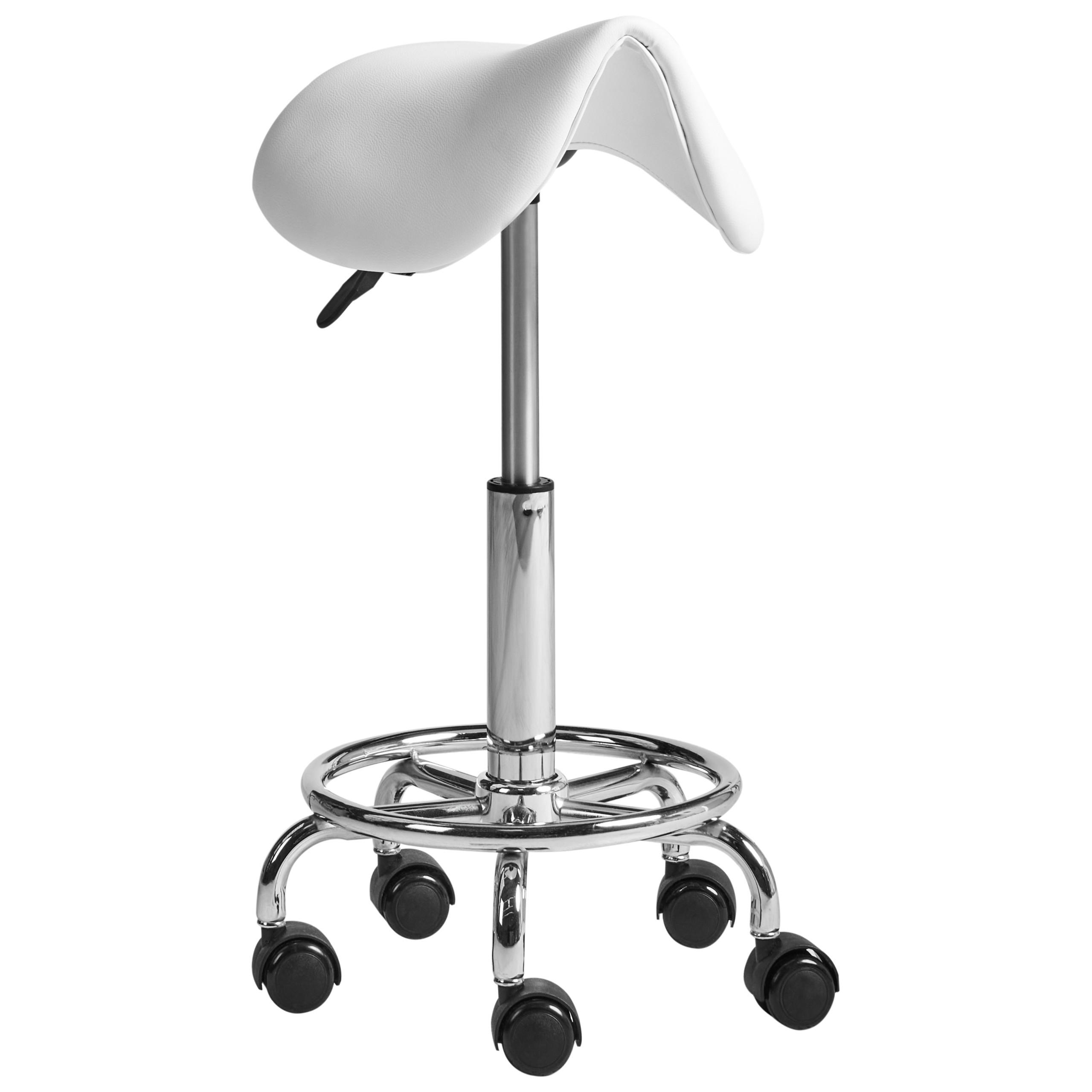 DREHHOCKER Kunstleder Weiß Dumont - Weiß, Kunststoff (38/53/38cm) - Beliani