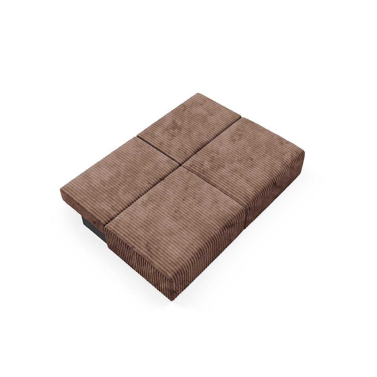 SOFA Angela 3 Sitzplätze Hellbraun - Braun, Holz (216/86/102cm) - Petits-meubles