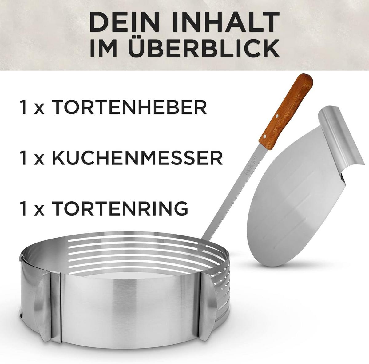 TORTENRING Set - Silberfarben, Metall (30/9/30cm) - Lavur