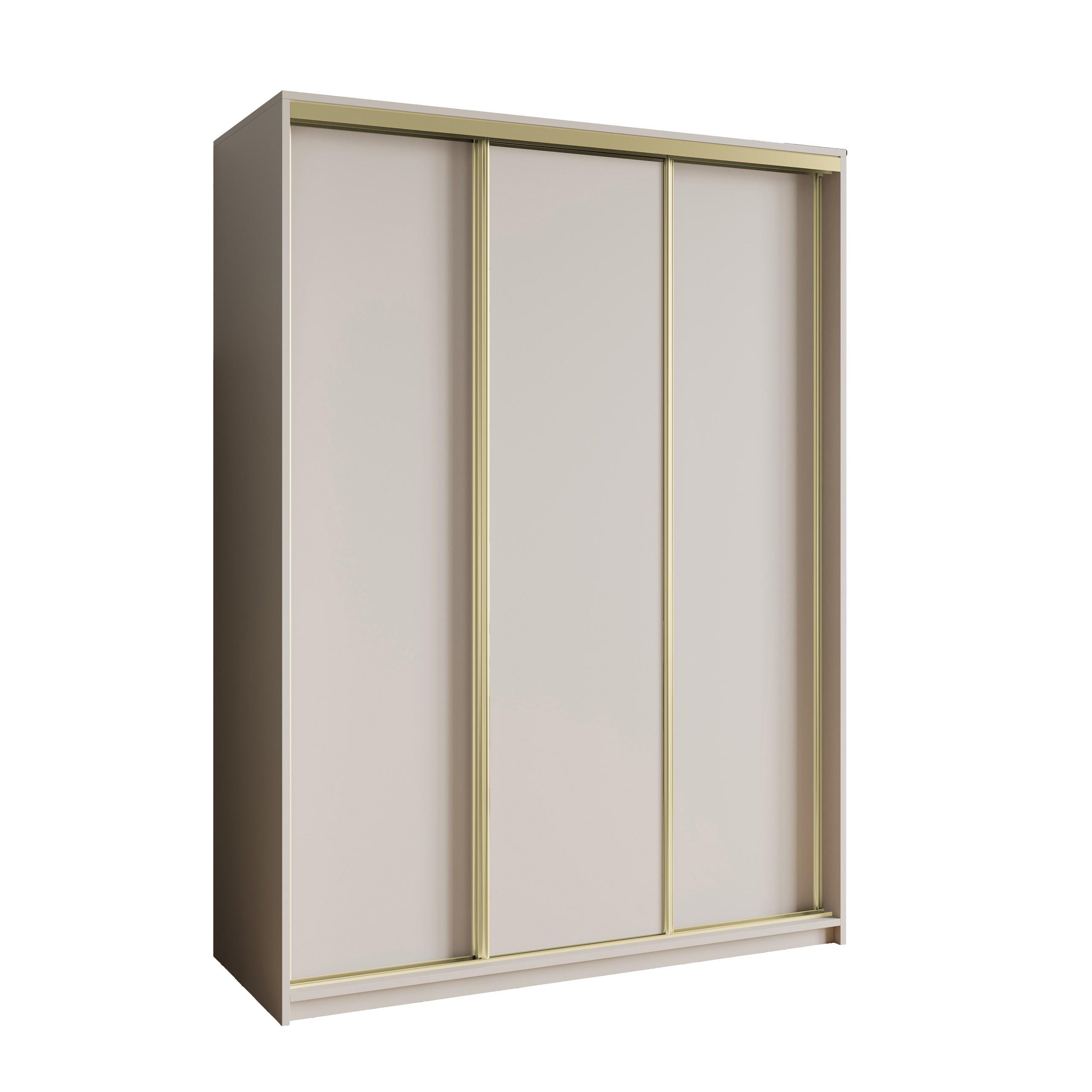 SCHWEBETÜRENSCHRANK NISSE 150/205/60 cm 3-türig Kaschmir - Kaschmir, Holzwerkstoff (150/205/60cm) - MASSENO