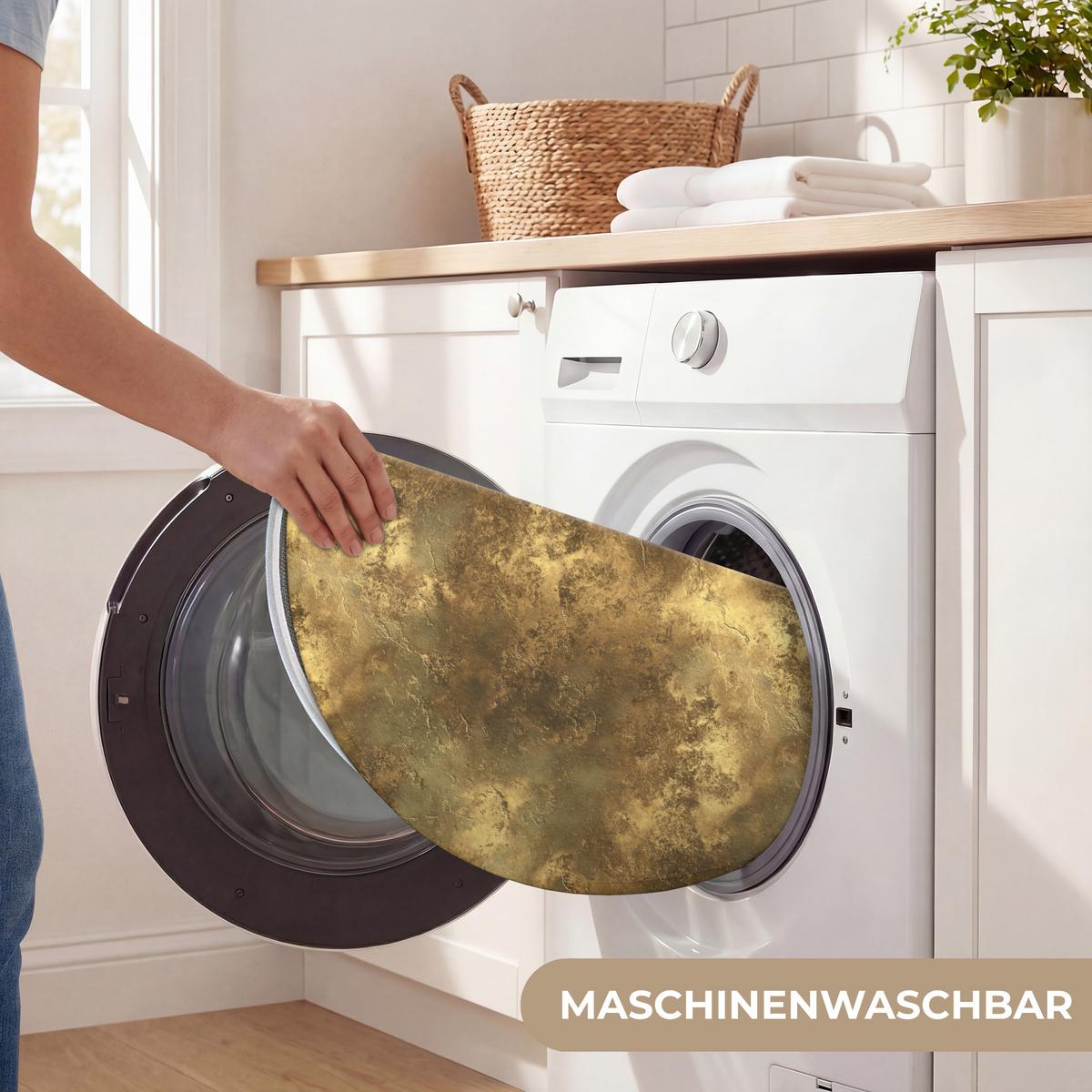 WC-VORLEGER Antik - Metallic-Look - Gold Toilettenteppich 70x70 cm - Goldfarben, Textil (70/1cm) - OnlyWow