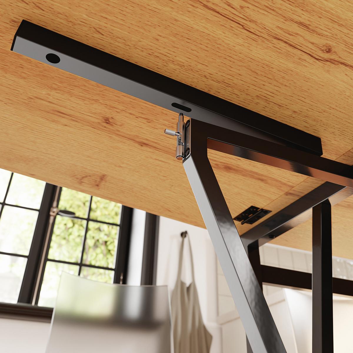AUSZIEHBARER Tisch mit Klappflügeln FWT113-N - Ahornfarben, Fell (200/96/76cm) - SoBuy