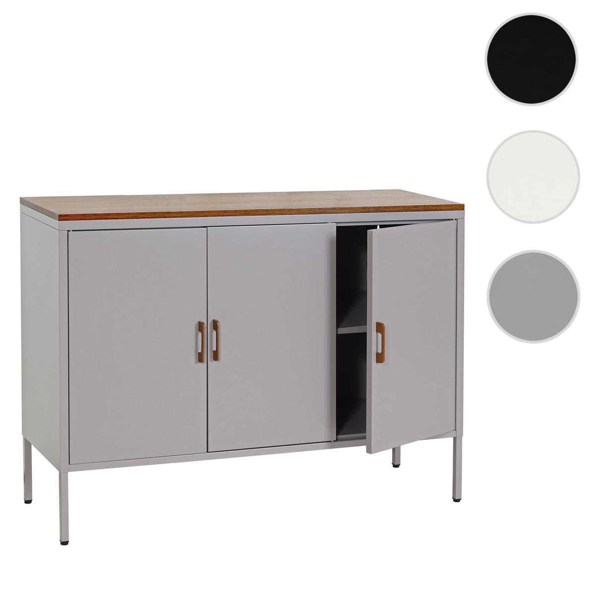 KOMMODE -3 Grau - Grau, Metall (120/90/40cm) - MCW