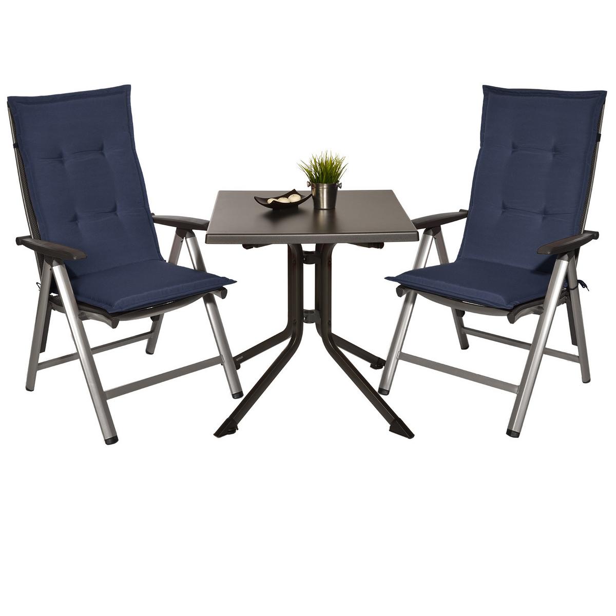HOCHLEHNERAUFLAGE Loft HL 120/50/6 Dunkelblau 4tlg - Dunkelblau, Textil (50/6/120cm) - Beautissu 