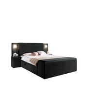 BOXBETT Marten überlänge Set.4 - Schwarz, Holzwerkstoff/Textil (180/220cm) - Fun Möbel