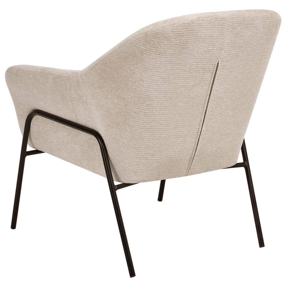 SESSEL Beige Veddige - Beige/Schwarz, Textil (74/85/82cm) - Beliani