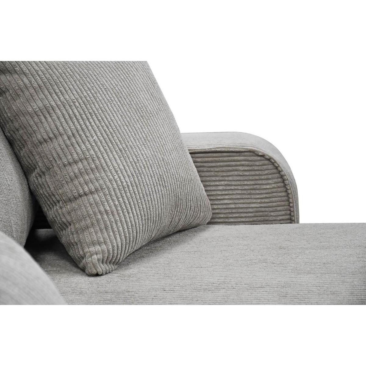 ECKSCHLAFSOFA Primo L beige - Beige/Schwarz, Textil (290/185cm) - Beautysofa