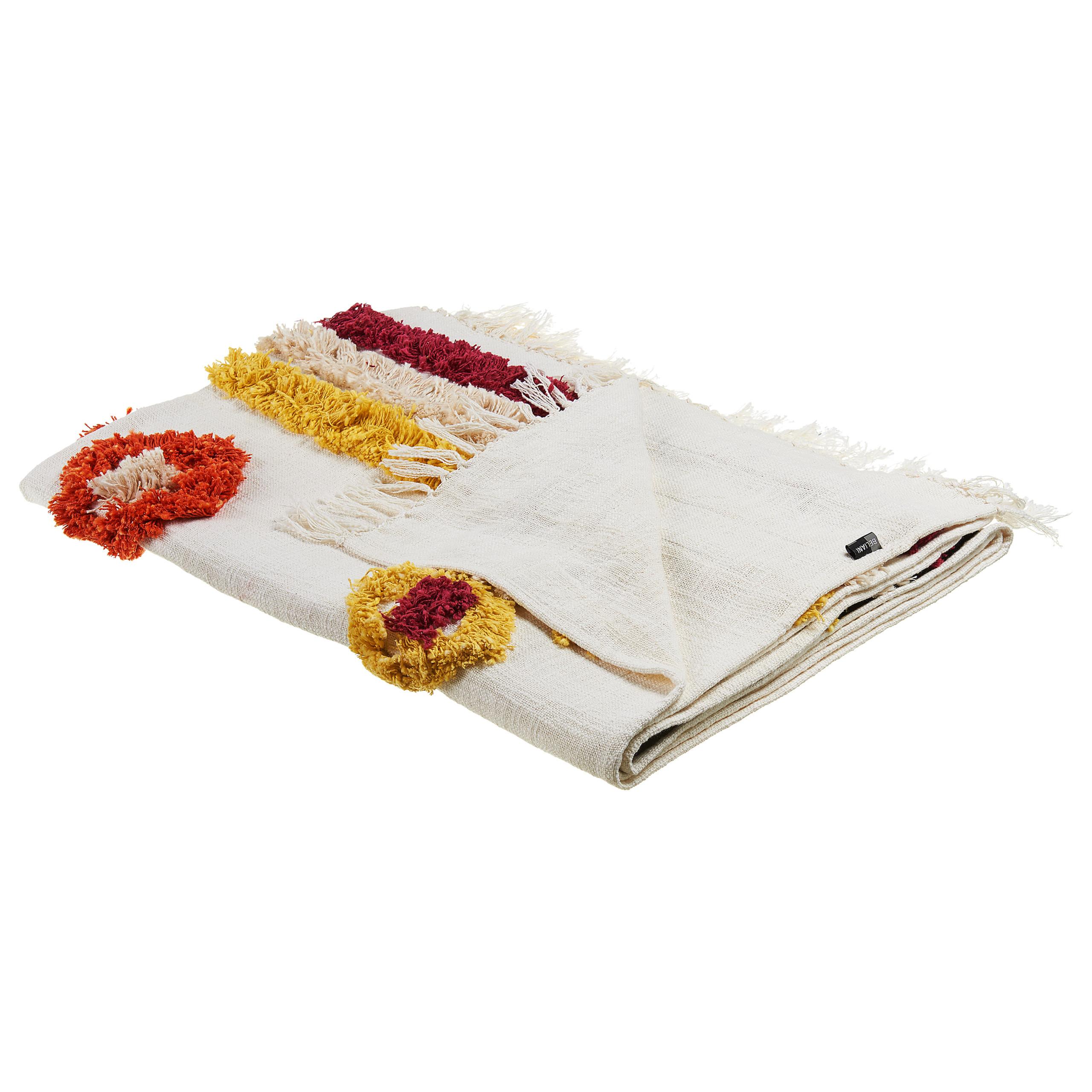 DECKE Bunt Amroha 130/180 cm - Multicolor, Naturmaterialien/Textil (130/180cm) - Beliani