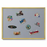 MAGNETTAFEL 70x50 cm Goldener Rahmen Grau - Graubraun, Metall (70/50/0.4cm) - TULUP