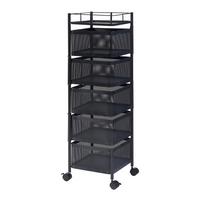 ROLLWAGEN Sunndal - Schwarz, Metall (27/94.5/27cm) - [en.casa]