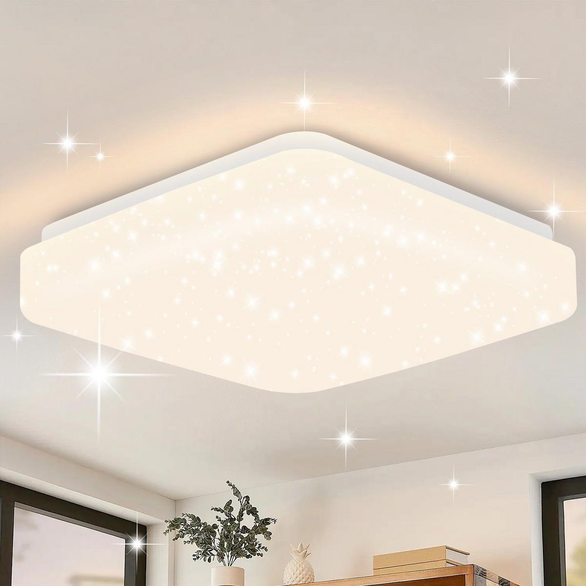 LED-DECKENLEUCHTE Adelheid 21/21/4 cm - Weiß, Kunststoff (21/21/4cm) - Nettlife