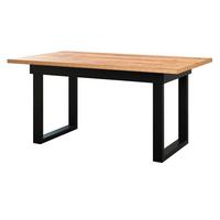 ESSTISCH Mango, schwarz 160 x 90 cm, Küchentisch in modernem Design - Schwarz/Naturfarben, Holzwerkstoff/Metall (90/160/76cm) - Top.Furn