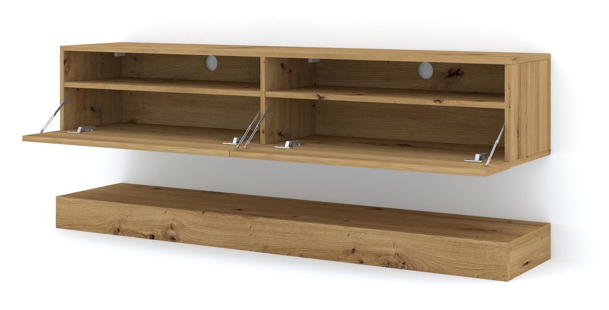 TV LOWBOARD Artisan Eiche 160/33/34 - Eiche Artisan, Holzwerkstoff (160/33/34cm) - RAUMHIRSCH FURNITURE