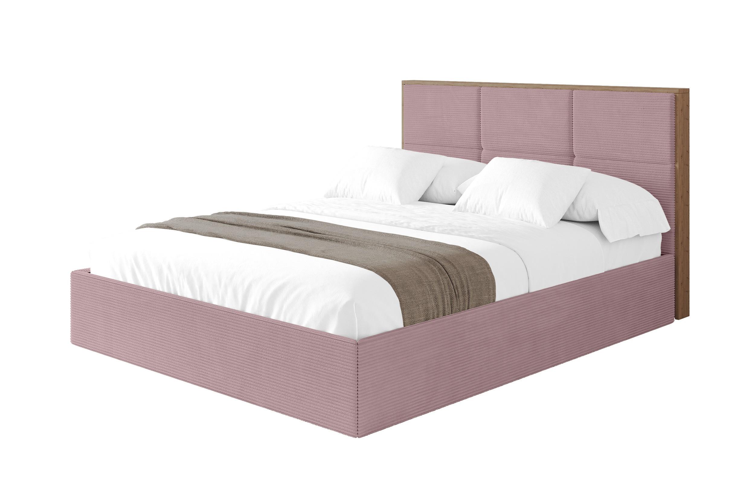 POLSTERBETT mit Bettkasten und Lattenrost, Bett mit Matratze H3/H4 - LILA 180x200 Rosa - Rosa, Holzwerkstoff/Textil (180/200cm) - ALTDECOR