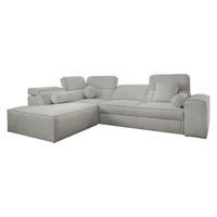 ECKSCHLAFSOFA Vito VII, Seite: Links - Hellgrau, Holz/Textil (276/214cm) - MIRJAN24