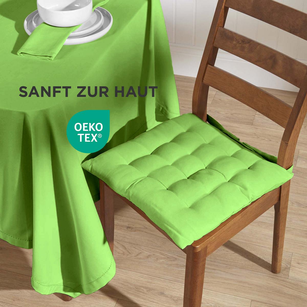 STUHLKISSEN limette 40/40/6,5 cm - Grün, Textil (40/40/6.5cm) - Homescapes