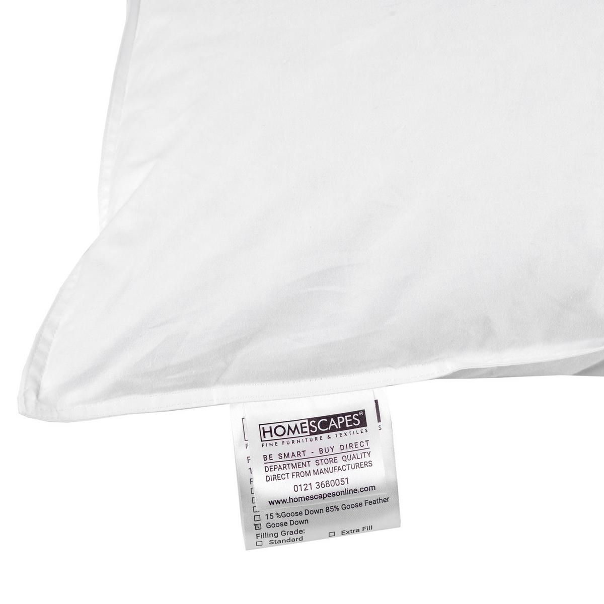 DAUNENKISSEN Kopfkissen Gänsedaunen 65/65 cm - Weiß, Textil (65/65cm) - Homescapes