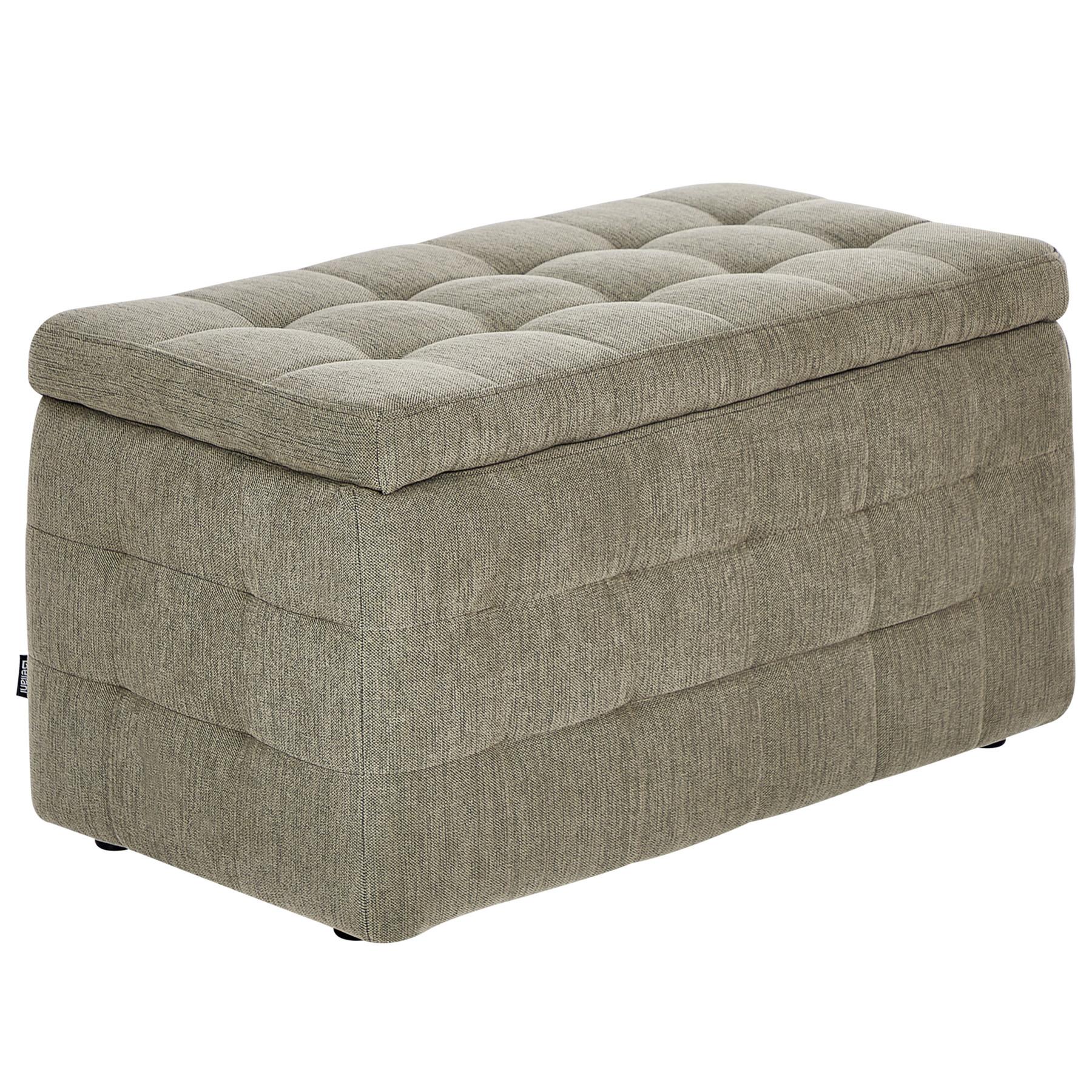 OTTOMANE mit Stauraum Stoff Olivgrün Michigan - Grün, Textil (74/40/42cm) - Beliani