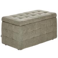 OTTOMANE mit Stauraum Stoff Olivgrün Michigan - Grün, Textil (74/40/42cm) - Beliani