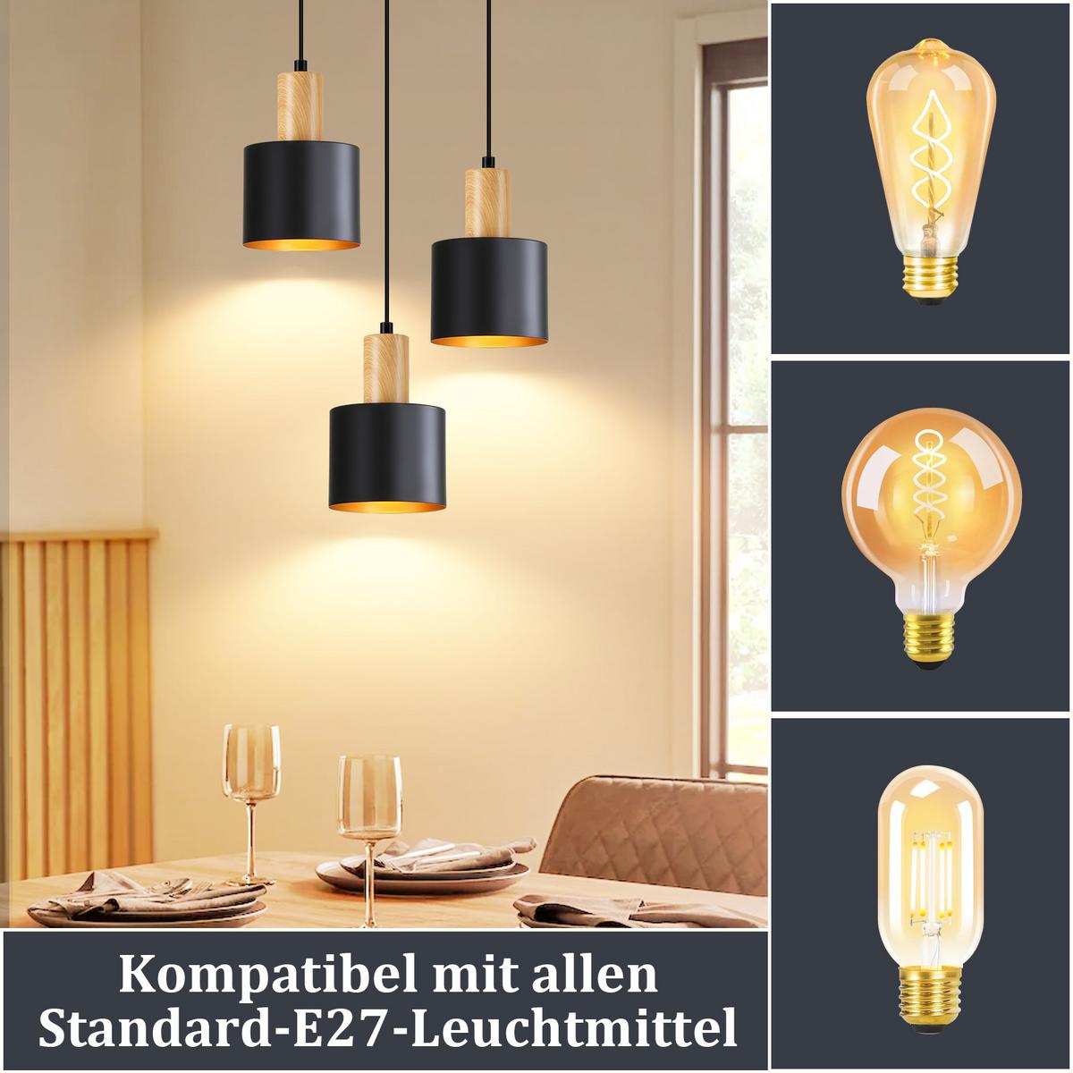 PENDELLEUCHTE Obiroq 22/12/173.5 cm - Schwarz, Metall (22/12/173.5cm) - ZMH