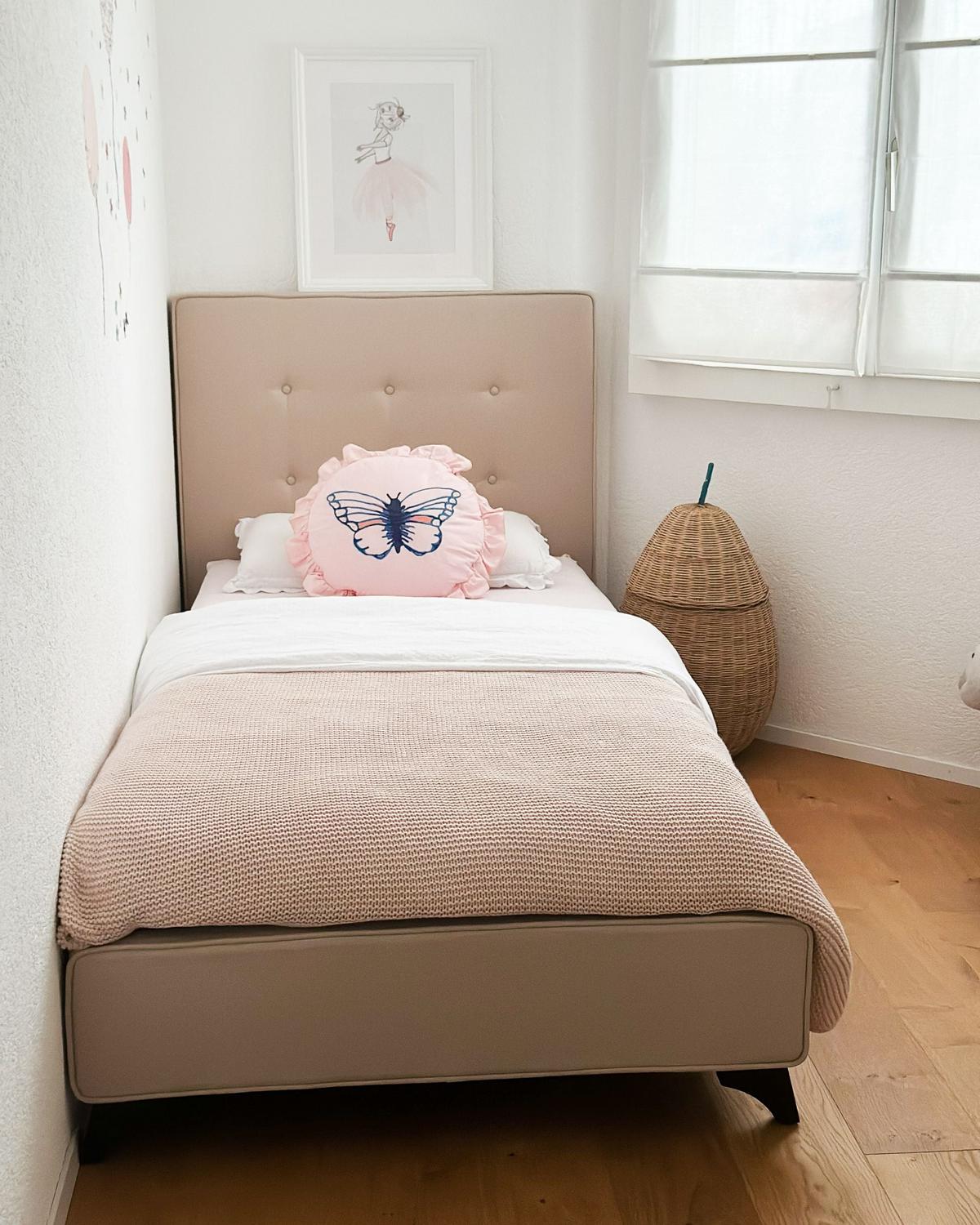 POLSTERBETT 90/200cm Beige Ambassador - Beige, Textil (90/200cm) - Beliani