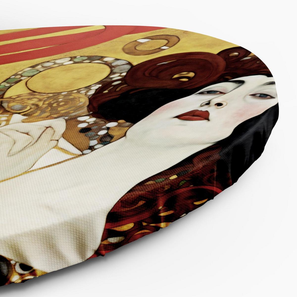 RUNDES BILD Gold 60/60 cm - Goldfarben, Textil (60/60cm) - KUNSTLOFT