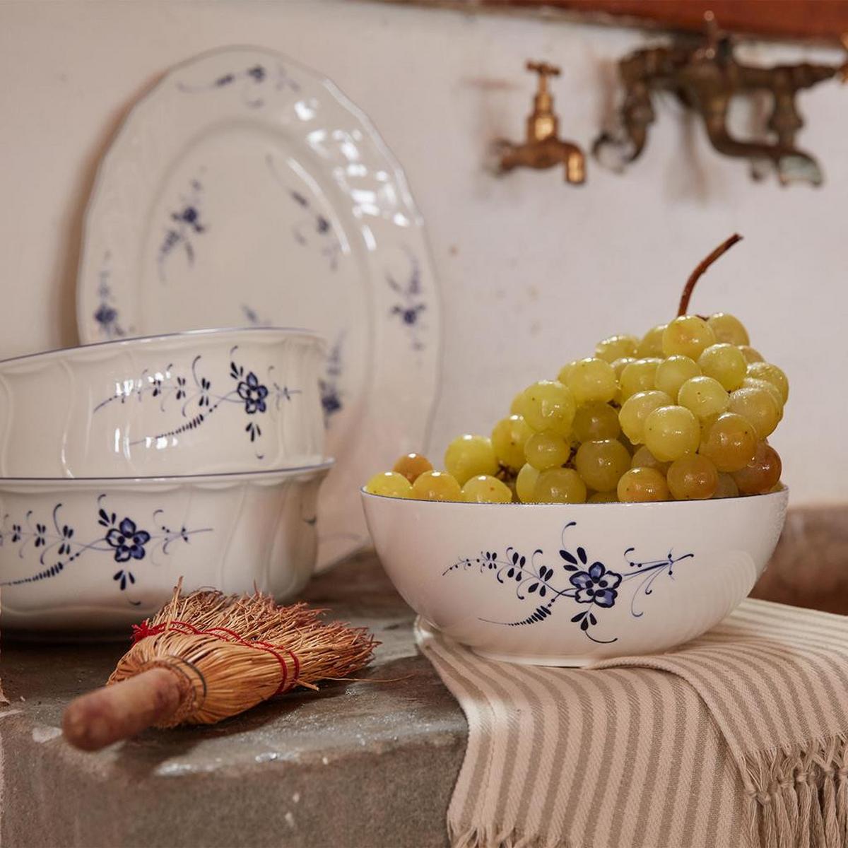 SCHÜSSEL Vieux Luxembourg weiß-blau ø 25 cm - Blau/Weiß, Keramik (25cm) - Villeroy & Boch