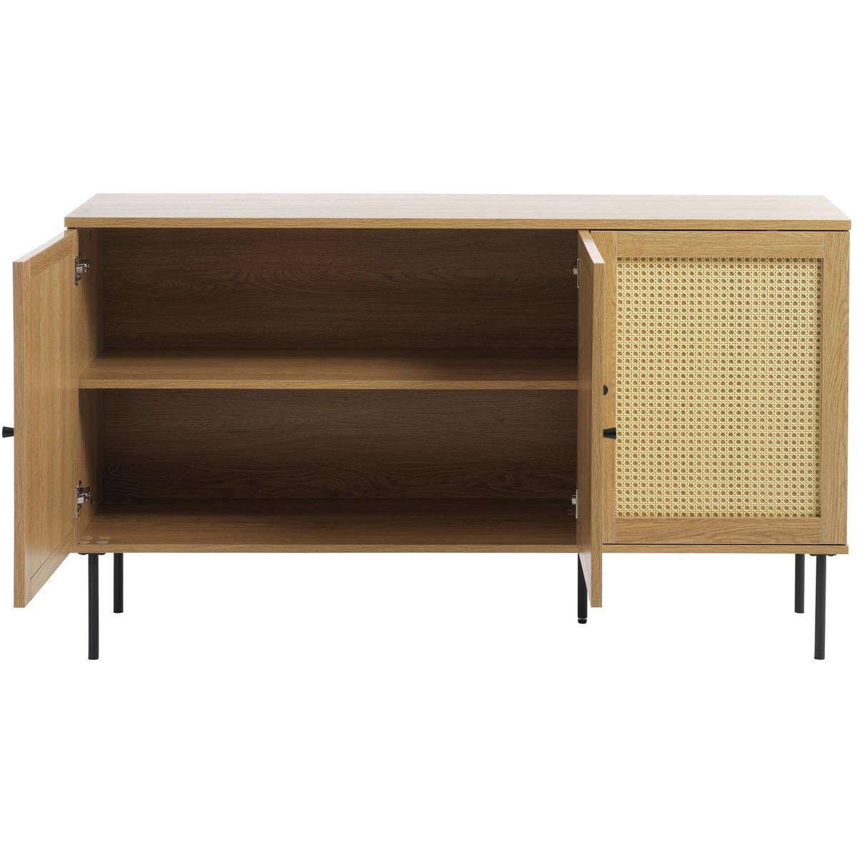 SIDEBOARD Mogest 140 cm - Beige/Schwarz, Holzwerkstoff/Kunststoff (140/80/40cm) - Selsey