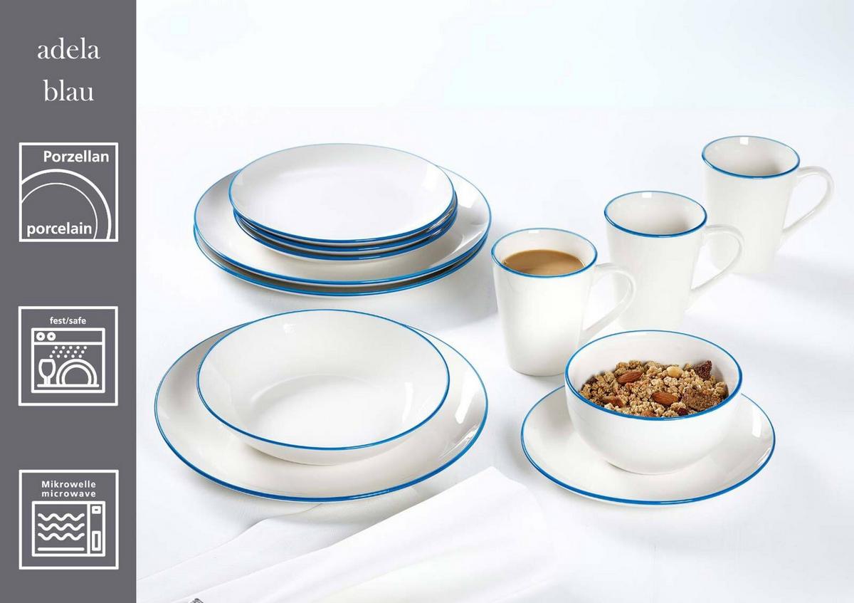 KOMBI-SET Adela blau 20-tlg. - Blau, Keramik (2/2/2cm) - Ritzenhoff Breker