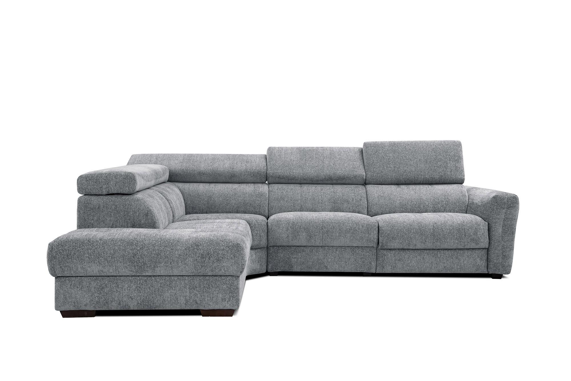 ECKSOFA CALVERA 5-Sitzer mit 1 Relaxfunktion, grau - Grau, Holzwerkstoff/Textil (239/298cm) - Wozimo