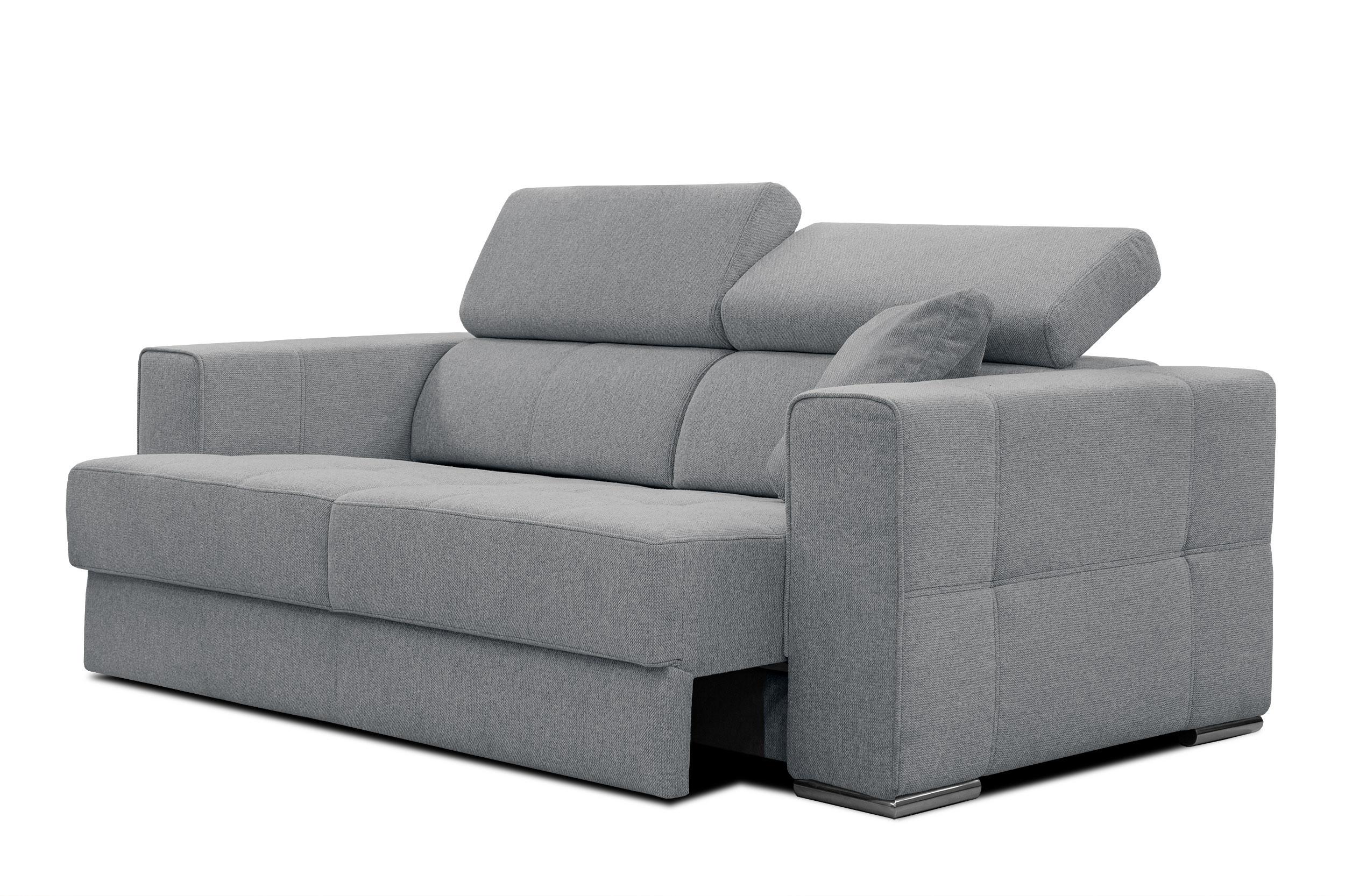SOFA QUARTZ 3-Sitzer mit Ausziehsitz, grau - Grau, Holzwerkstoff/Textil (202/80/102cm) - Wozimo