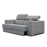 SOFA QUARTZ 3-Sitzer mit Ausziehsitz, grau - Grau, Holzwerkstoff/Textil (202/80/102cm) - Wozimo