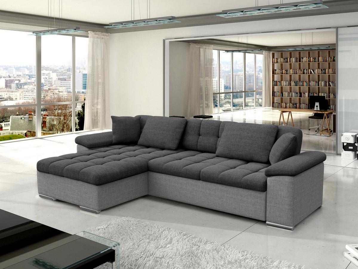 ECKSOFA Diana Lux, Seite: Links - Greige, Holz/Textil (280/160cm) - MIRJAN24