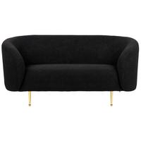 2-SITZER-SOFA Polyester Schwarz Loen - Schwarz, Textil (155/79/70cm) - Beliani
