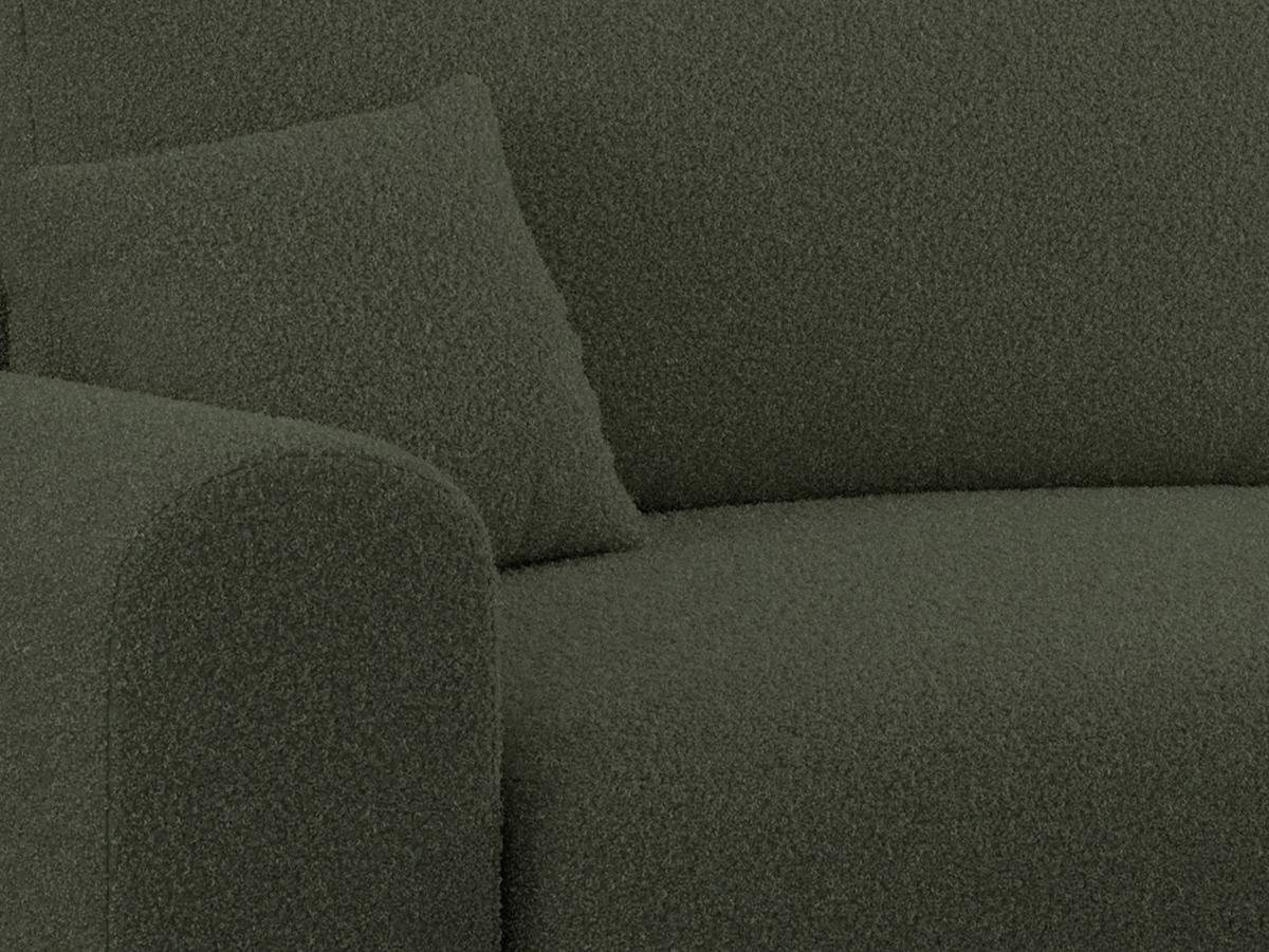 ECKSOFA NELSON Grün Boucle - Schwarz/Grün, Kunststoff/Textil (274/152cm) - MKS
