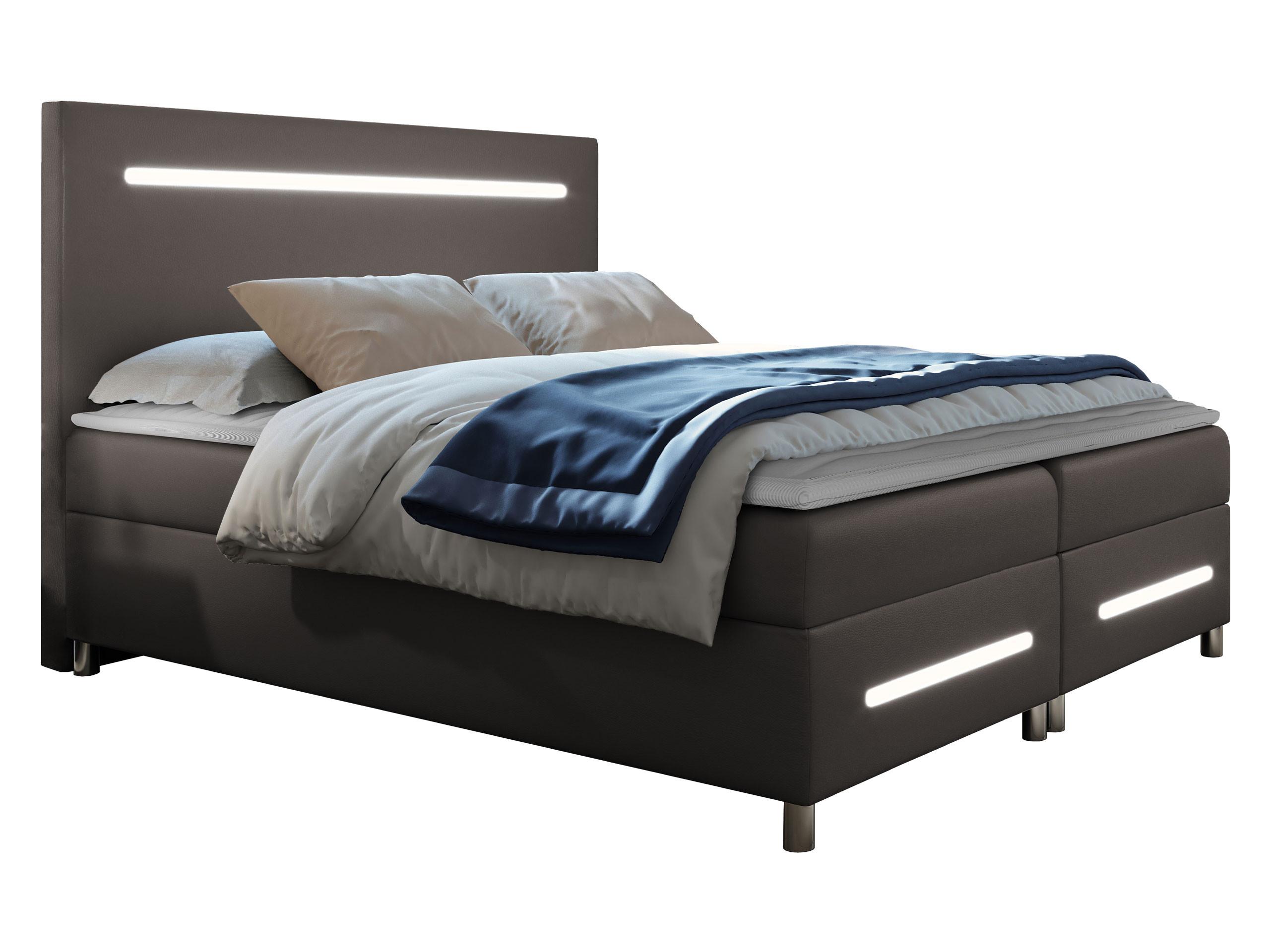 BOXBETT Enter LED - H3 - Grau, Holz (160/200cm) - MIRJAN24