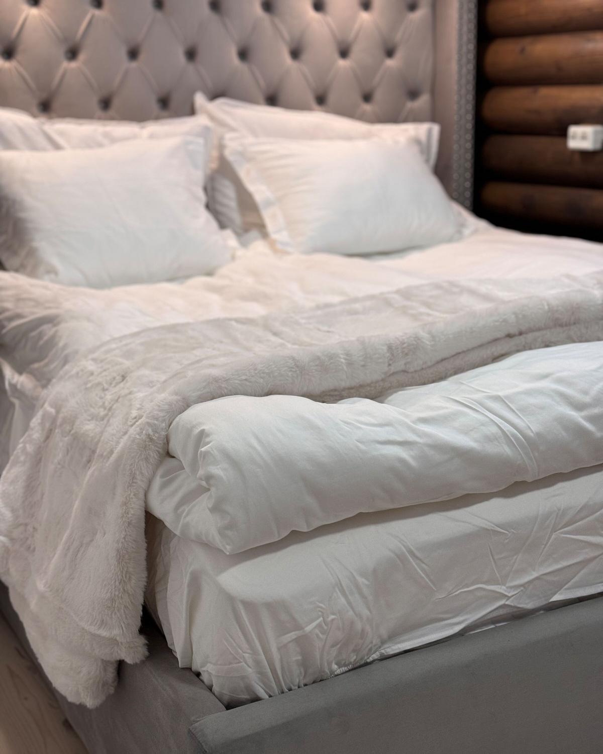 POLSTERBETT 160/200cm Hellgrau Lubbon - Hellgrau, Textil (160/200cm) - Beliani