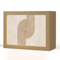 TISCHLEUCHTE Symmetrische Biegung - kupferfarbig 20x15 cm - Cappuccino, Holzwerkstoff (8/20/15cm) - OnlyWow