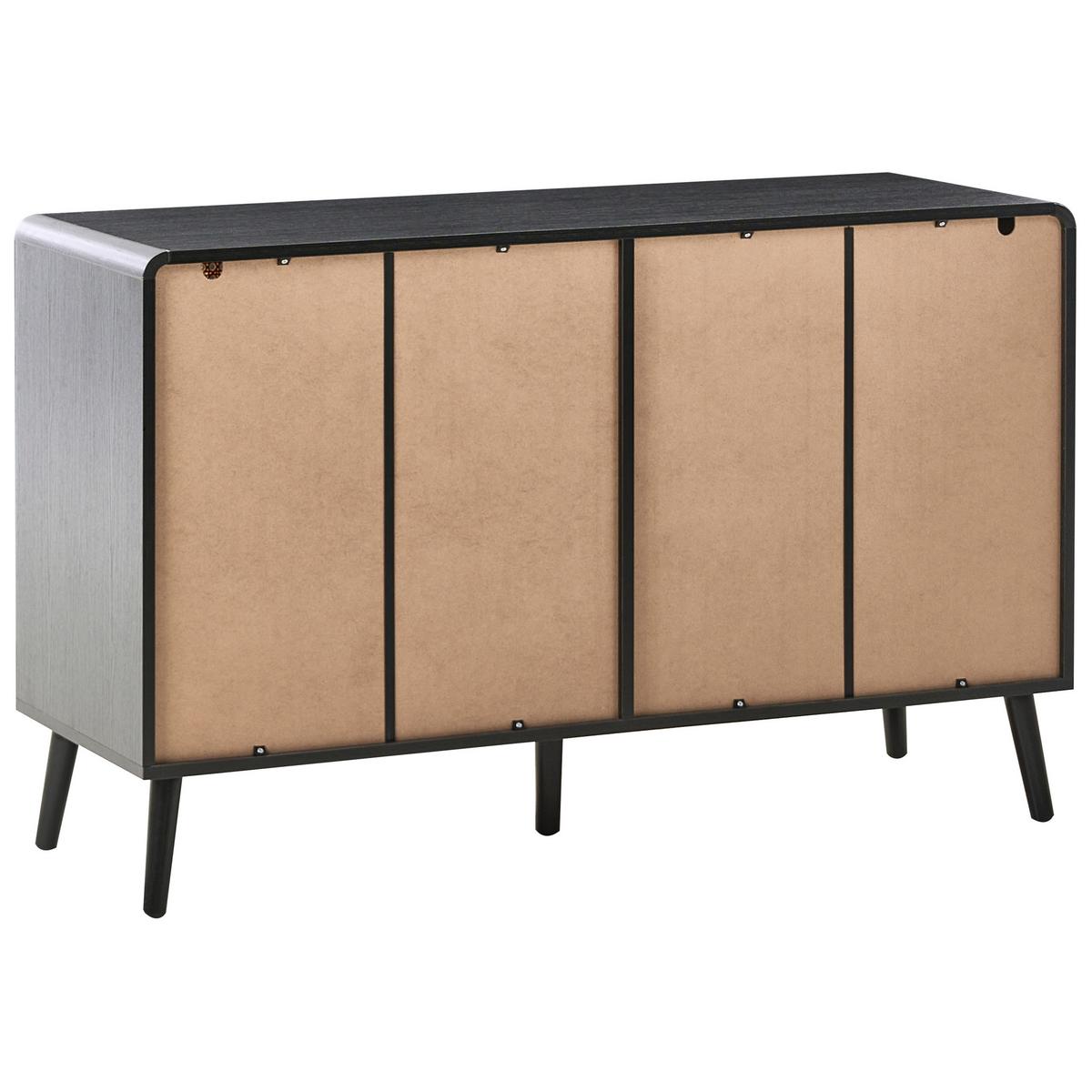 KOMMODE mit 6 Schubladen Schwarz Moura - Schwarz, Holzwerkstoff (120/74/40cm) - Beliani