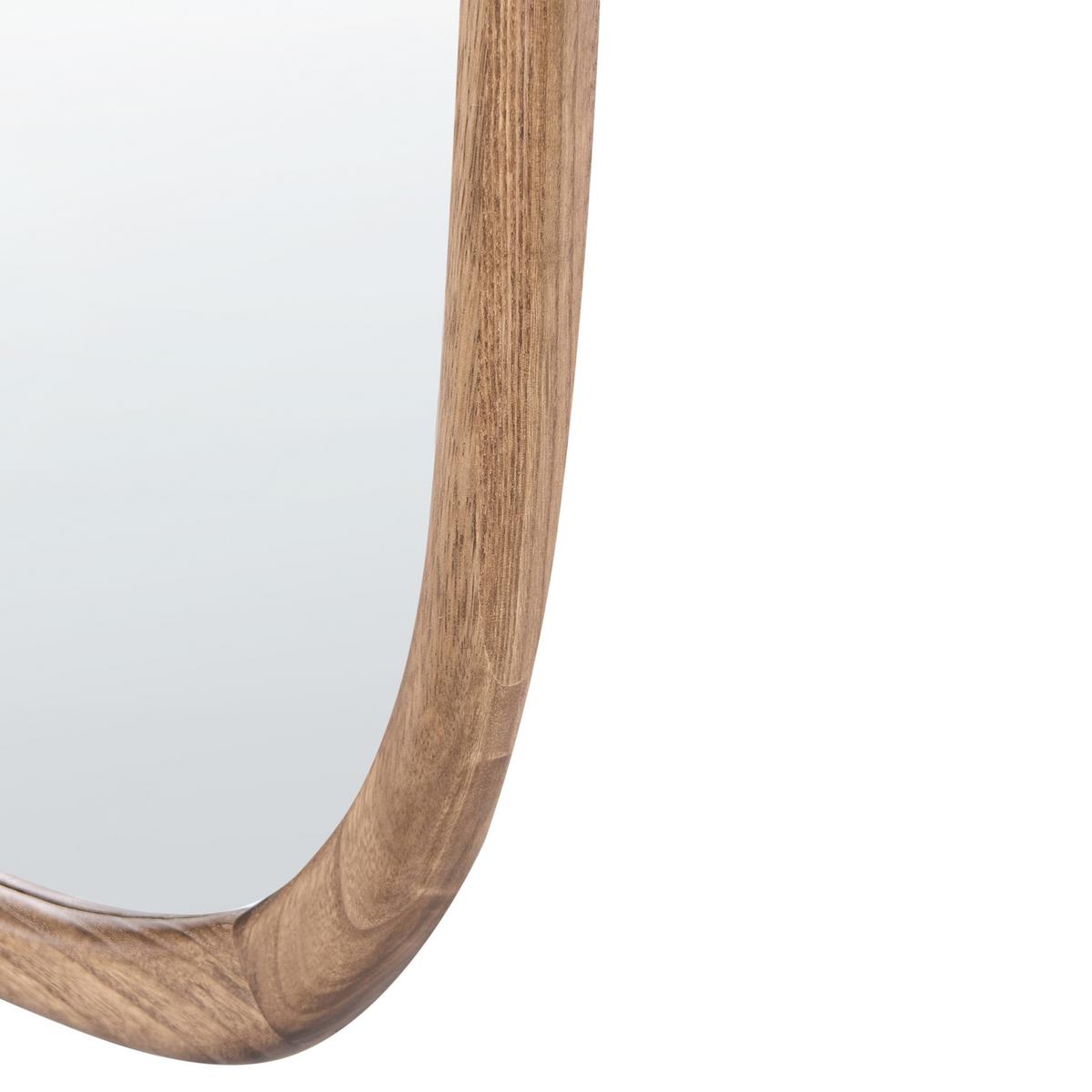 WANDSPIEGEL 45/159 cm Paulownia-Holz Braun Corbarieu - Braun, Holz (45/159/4cm) - Beliani